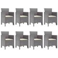 vidaXL Záhradný jedálenský set 9 ks Biela Polypropylén
