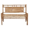 vidaXL Záhradná lavička s podložkou 120 cm bambus