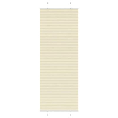vidaXL Skladaná roleta krémová 70x200 cm šírka látky 69,4 cm polyester