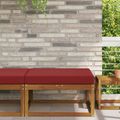 vidaXL Vankúš na vonkajšiu pohovku Polyester vínovo červená 80 x 80 cm