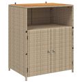 vidaXL Skrinkový Béžová 70 x 50 x 87 cm Polyester a Roly Rattan