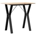 vidaXL Jedálenský stolík v tvare Y 80x50x75 cm borovica a oceľ