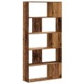 vidaXL Knižnica 5 políc staré drevo 80,5x23,5x162,5cm kompozitné drevo