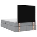 vidaXL LED úložná posteľ s matracom Svetlosivá 120 x 200 cm Látka