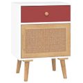 vidaXL Nočné stolíky 2 ks biele 40x30x55 cm kompozitné drevo