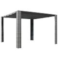 vidaXL Polyratanový altánok so strechou 300x300x220 cm sivo-antracitový