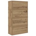 vidaXL Roh na skladovanie CD 4 ks Dub artisan 40 x 17 x 17 cm