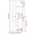 vidaXL Vysoká skrinka biela 60x35x180 cm kompozitné drevo