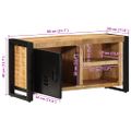 VidaXL TV skrinka 80x30x40 cm Masívne hrubé drevo Mango