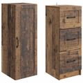 vidaXL Sada skríň 2 ks 33 x 34,5 x 87 cm Kompozitné drevo Staré drevo