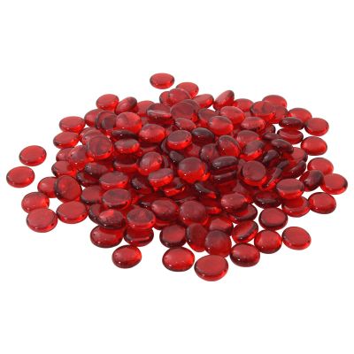 vidaXL Sklenený nugget 17-19 mm Skarlátová Sklo