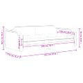 vidaXL Denná posteľ s matracom krémová 100x200 cm látka