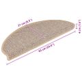 vidaXL Samolepiace nášľapy na schody vzhľad sisalu 15 ks 65x21x4 cm