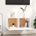 vidaXL Nástenná skrinka biela 80x35x36,5 cm spracované drevo
