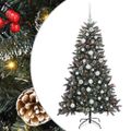 vidaXL Umelý vianočný stromček Zelená 150 cm PVC, plast a oceľ