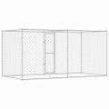 vidaXL Klietka pre psa Strieborná 400 x 200 x 200 cm Pozinkovaná oceľ