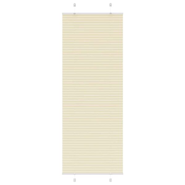 vidaXL plisovaná roleta krémová 80x200 cm Šírka látky 79,4 cm