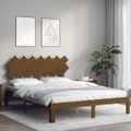 vidaXL Rám postele s čelom medovohnedý 140x190 cm masívne drevo