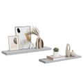 vidaXL Plávajúce nástenné police 2 ks betónovosivé 90x23,5x3,8 cm MDF