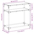 vidaXL Konferenčný stolík s čiernou sklenenou doskou 80x35x81 cm oceľ