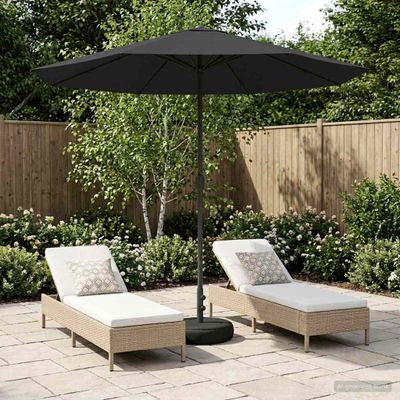 vidaXL Záhradný slnečník s podstavcom 230 x 230 cm Polyester