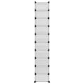vidaXL Stojan na topánky priehľadný 44x32x174 cm PP
