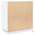 vidaXL LED komoda Biela 71 x 34,5 x 75 cm Kompozitné drevo