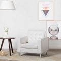 vidaXL Kreslo biele 75x70x75 cm umelá koža