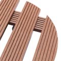 vidaXL Podstavce pod kvetináč 4 ks hnedé Ø30x7,5 cm WPC