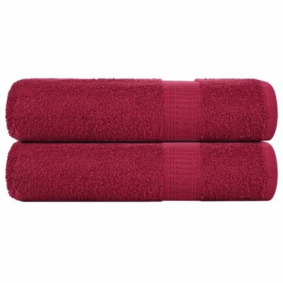 vidaXL Utierky na ruky FROGN 2 ks bordové 50x100 cm 360 g/m²