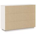 vidaXL Komoda biela 110,5x35x80 cm borovicový masív
