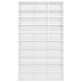 vidaXL Skrinka na CD, lesklá biela 102x23x177,5 cm, kompozitné drevo