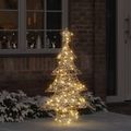 vidaXL Vianočný stromček 120 LED Teplá biela 120,5 cm PET