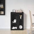 vidaXL Servírovacia skriňa ELST Čierna 59 x 35 x 80.5 cm