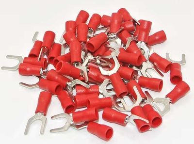 Vidlička kabelová 6,5 mm červená (SVS 1,25-6), balenie 100 ks