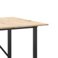 vidaXL Jedálenský stolík v tvare O 200x100x75 cm borovica a oceľ