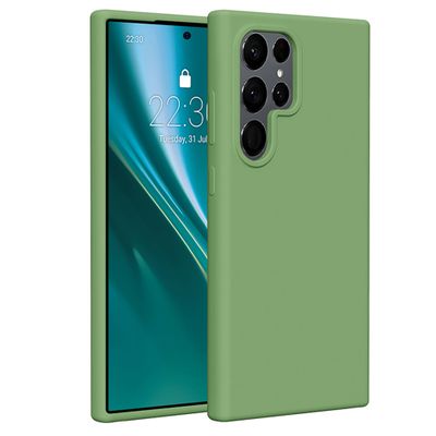 Etteri Silikónové puzdro pre Samsung Galaxy S24 Ultra svetlozelená