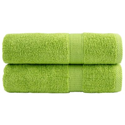 vidaXL Prémiové utierky na ruky SOLUND 2 ks jablkovo zelené 50x100 cm 600 g/m²