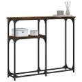 vidaXL Konzolový stolík dymový dub 75x22,5x75 cm kompozitné drevo