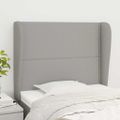 vidaXL Čelo postele so záhybmi bledosivé 93x23x118/128 cm látka