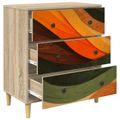 vidaXL Příborník BONN Retro vlnový motív 66 x 36,5 x 75 cm Sonoma