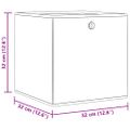 vidaXL skladacie úložné boxy 4 ks Modrá 32x32x32 cm Netkaná textília