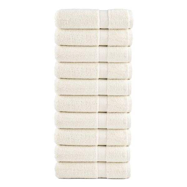 vidaXL Prémiové osušky SOLUND 10 ks krémové 70x140 cm 600 g/m2