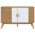 vidaXL Komoda OLDEN, bielo hnedá 114x43x73,5 cm, borovicový masív