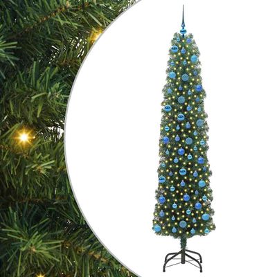 vidaXL Umelý vianočný stromček Zelená 240 cm PVC, oceľ a plast