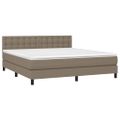 vidaXL Posteľný rám boxspring s matracom sivohned 180x200 cm látka