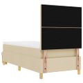 vidaXL Posteľ s pružinovým rámom s vankúšom Krémová 200 x 100 cm látka