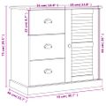 vidaXL Komoda so zásuvkami VIGO 78x40x75 cm borovicový masív