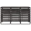 vidaXL Ohrada na tri odpadkové koše 210x75x121 cm, borovica s náterom