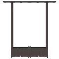 vidaXL Vyvýšený záhon s mriežkou a strechou Hnedá 122,5 x 40 x 121 cm